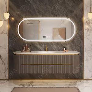 European Hotel Apartment Modern Minimalist Bathroom <strong>Vanity</strong> Sink <strong>Cabine</strong> With Countertop Basin - Product Image 2