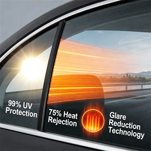 <span class=keywords><strong>Film</strong></span> teinté pour vitres de voiture en céramique nano, contrôle de la chaleur solaire, protection UV, <span class=keywords><strong>film</strong></span> solaire 2 plis, 5%-70% VLT, prix usine - Product Image 1