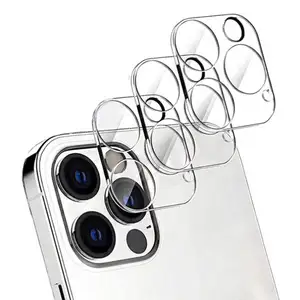 SY 2 3 Pack 3D 9H Bảo Vệ Ống Kính Trong Suốt Kính Cường Lực Phim Máy Ảnh Cho Iphone 11 12 13 Pro Max Bảo Vệ Ống Kính