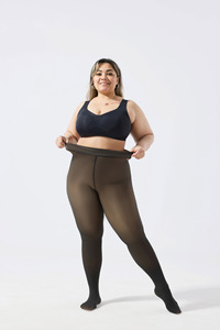 Collant Termici da Donna Neri Trasparenti <span class=keywords><strong>Felpati</strong></span> Plus-Size per l'Inverno - Product Image 6