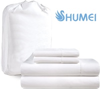 Haute qualité 400TC ensembles de couette sans rétrécissement King Size draps plats de luxe drap housse de couette literie pour Textiles de maison