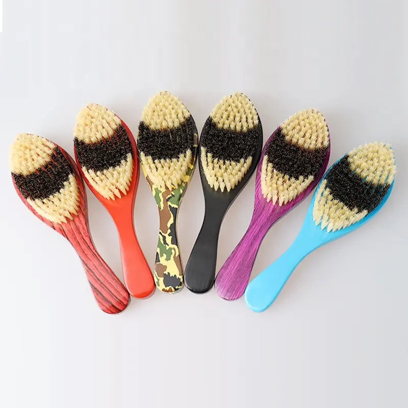 Amazon hot selling new design custom boar bristle wave brush