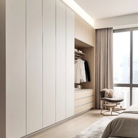 Poignée de porte encastrée réglable en bois, style minimaliste, pour ensemble de meubles de chambre, hôtel, villa, dressing modulaire et coiffeuse