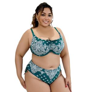 Bikini <span class=keywords><strong>de</strong></span> talla grande para mujer con estampado retro americano europeo para <span class=keywords><strong>Amazon</strong></span> Traje <span class=keywords><strong>de</strong></span> <span class=keywords><strong>baño</strong></span> transfronterizo <span class=keywords><strong>de</strong></span> Aliexpress para ropa <span class=keywords><strong>de</strong></span> playa y grasa - Product Image 6