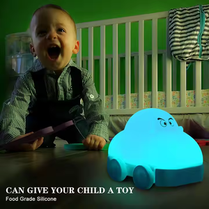 Nuevo Taxi, coche, <span class=keywords><strong>tren</strong></span>, luz nocturna, sincronización, lámpara de silicona recargable, Sensor táctil, luces para dormir, productos para bebés y niños, dormitorio - Product Image 5
