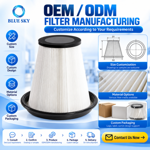 Filtro dell'Aria HEPA Conico di Ricambio per <span class=keywords><strong>Aspirapolvere</strong></span> Industriale Commerciale Pullman Ermator Serie S26 200900050 - Product Image 6