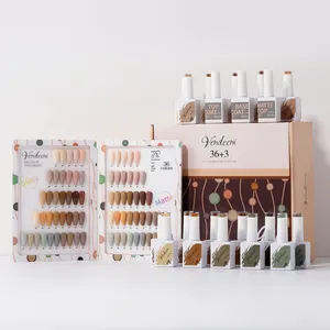 Vendeeni Gel Color Polish Kit di smalto Gel all'ingrosso Set di colori marroni OEM Private Label forniture Non tossiche smalto per unghie da salone S