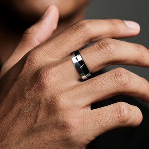 Clicking Gear <b>Fidget</b> <b>Ring</b> for Men, Stainless Steel Rotating Spinner <b>Ring</b> with Sound, Tactile <b>Anxiety</b> Relief Geometric Band <b>Ring</b> - Product Image 3