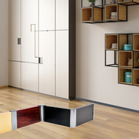 Plinthe murale en aluminium couleur grain de bois plinthe borad profil pour accessoires de construction
