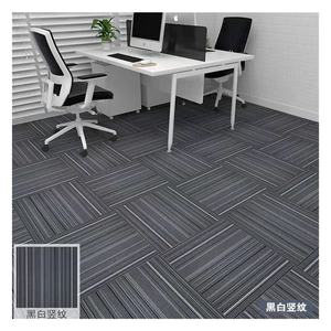 Lejing giá thấp hiện đại đệm sọc cọc Vòng Polypropylene gạch thảm cho nhà thương mại sử dụng có thể tháo rời 50x50 thảm - Product Image 1