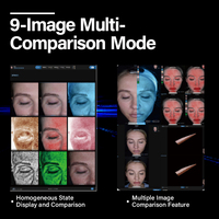MEICET-Analizador de piel con espejo inteligente 3D UV HD, profesional, AI LED, análisis facial automático con versión de ordenador, versión EU/IT