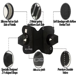 Luix đầu gối cú đúp với bên mùa xuân và pad đau đầu gối chấn thương Phục hồi có thể điều chỉnh hỗ trợ - Product Image 6