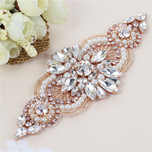 Ceintures de mariée avec cristaux de diamant ceintures de mariage strass ceintures de mariée ceinture de <span class=keywords><strong>perles</strong></span> accessoires de robe de mariée ceinture - Product Image 4