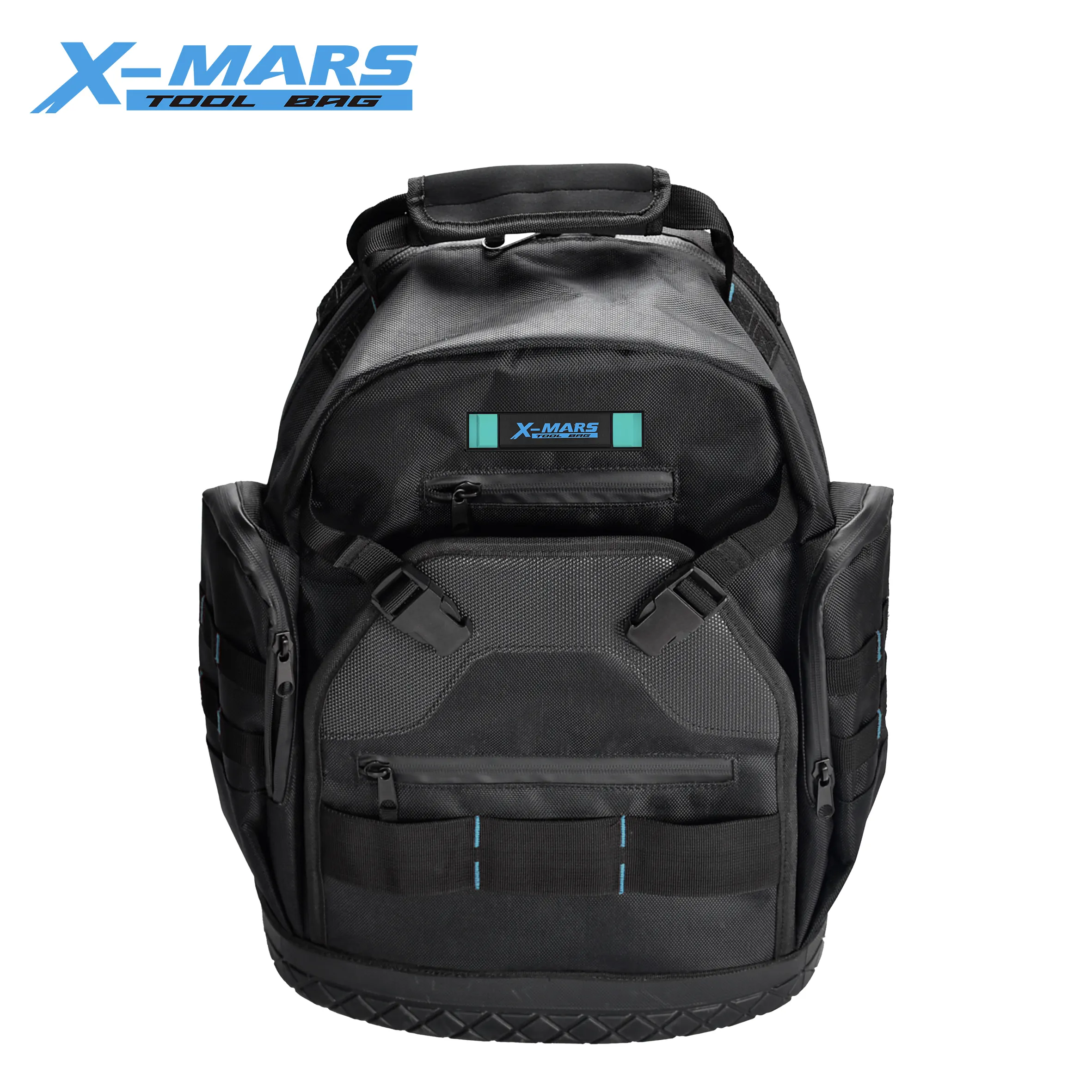 X-mars alet düzenleyici profesyonel ağır depolama alet çantası sırt çantası kauçuk taban ile