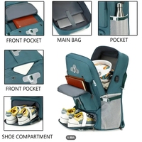 Tas Ransel Pria Kapasitas Besar USB Tahan Air Dapat Diperluas Tas Perjalanan Naik Pesawat Upgrade Outdoor untuk Perjalanan yang Nyaman