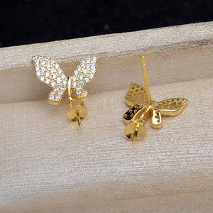 Soporte para Pendientes de Plata S925 con Forma de Estrella de Mar, Accesorio para Joyería de Moda de 9-10 mm, Semi-Acabado, JG5967 - Product Image 3