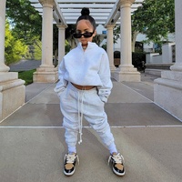 À la mode enfant en bas âge fille automne vêtements demi fermeture éclair sweat Joggers survêtement enfants fille automne hiver ensemble de vêtements