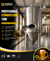 Cuve de Fermentation de Bière en Acier Inoxydable 4000L, Fermenteur Conique 40HL Unitank, Équipement de Brasserie Artisanale, Fabricant