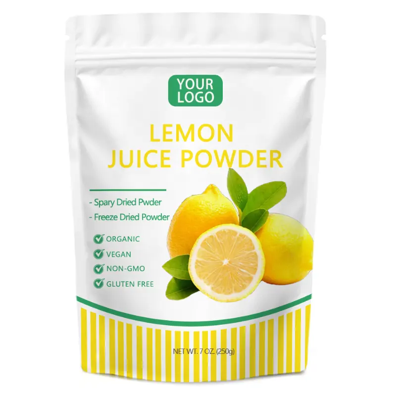 OEM Private Label Natural Organic 100% Water Soluble Organic Lemon Fruit Juice Powder Lemon Powder