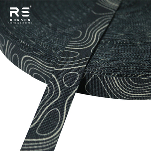 Địa hình màu đen và màu xanh lá cây ngụy trang 25mm/38mm Sling in Polyester băng vải cho túi chiến thuật và Ba lô - Product Image 5