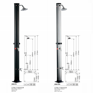 สวนกลางแจ้งแบบพกพา 20L ฝักบัวพลังงานแสงอาทิตย์ Footwash PVC สระว่ายน้ําชุดฝักบัวพื้นผิวขัดลักษณะรวมถึงขาตั้งพื้น - Product Image 2