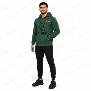 Mens Zipper Hoodie Gym Lifestyle Performance Fleece Blend Full <b>Zip</b> <b>Hooded</b> Sweatshirt Long Sleeve Athletic Jacket Relaxed Sports - Product Image 2
