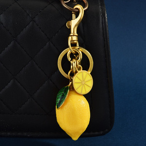 Chaveiro de Limão Fofo com Cristais e Strass, Chaveiro de Fruta para Bolsa, Mochila, Carro, Presente de Joia para Mulheres e Homens - Product Image 4