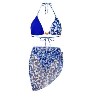 Ensemble deux pièces OUTPACE pour femme, maillot de bain taille haute en tissu pailleté brillant, soutien-gorge push-up, bikini à nouer sur les côtés, maillot de bain haute visibilité - Product Image 4