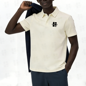 Polo à manches courtes uni de haute qualité, coupe classique, logo brodé personnalisé, t-shirt polo pour homme en coton, vente en gros OEM. - Product Image 3
