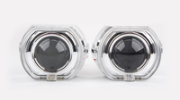 Lentille de projecteur Bi Xenon 2 pièces, 3.0 pouces, couvercle pour phare, avec anneaux Led en Halo, yeux d'ange