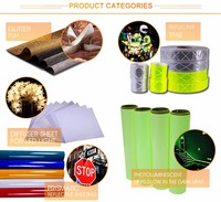 Adhesivo de vinilo autoadhesivo, película fotoluminiscente que brilla en la oscuridad, lámina reflectante prismática, Material PET imprimible de PVC