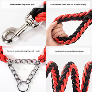 Production rapide sur mesure : Ensemble collier et laisse pour <span class=keywords><strong>chien</strong></span> tressé à la main 8 brins, tressage renforcé 8 brins, quincaillerie métallique sécurisée pour - Product Image 2