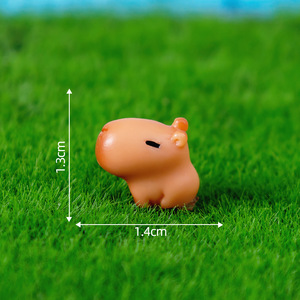 Figuras de Animales en Miniatura de Resina de Capibara y <span class=keywords><strong>Cocodrilo</strong></span>, Artesanías Ecológicas para Navidad, Esculturas de Paisajes de Musgo DIY - Product Image 4