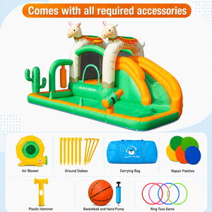 Tobogán Inflable para <span class=keywords><strong>Parque</strong></span> Acuático, <span class=keywords><strong>de</strong></span> Tela Oxford Resistente, con Cañón <span class=keywords><strong>de</strong></span> Agua Integrado, para Patio y Hogar, Calidad Verificada Antes del Envío - Product Image 2
