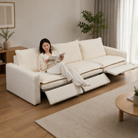 Canapé modulaire électrique inclinable personnalisable en tissu avec chargement USB Type-C et housse amovible Cloud Couch