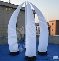 Columna inflable de decoración 2M Alto inflable Lune Color blanco Pilar de luna creciente inflable