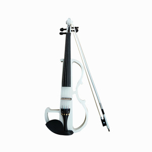 Violín Eléctrico en Oferta, Color Negro y Blanco, Violín Eléctrico Sólido 4/4 - Product Image 5