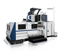Ranura en T (Número-Ancho*Paso) 7-22*170 |   Carga de Mesa 3.5t |   De Alta Resistencia |   Centro de Mecanizado CNC de Tipo Pórtico GMC2014