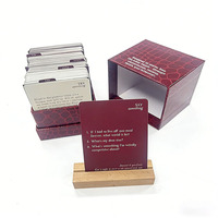 Boîte magnétique personnalisée, boîte à tiroir rigide, impression offset, jeu de cartes de conversation profonde pour couple, en carton