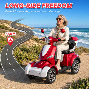 Scooter Eléctrico de 4 Ruedas con Frenos de Disco Delanteros + Frenos de Tambor Traseros, 55 km de Autonomía, Batería de Litio, Scooter de Movilidad para Personas Mayores - Product Image 4