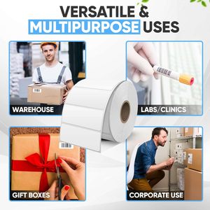Etiquetas Térmicas Directas de 2.25" X 1.25" para Códigos de Barras, Código de Barras UPC Perforado, Compatible con Rollo, Zebra, <span class=keywords><strong>Munbyn</strong></span>, Nelko - Product Image 6