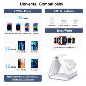 ที่ชาร์จไร้สายแบบแม่เหล็กสำหรับเดินทางแบบพับเก็บได้สำหรับ <span class=keywords><strong>iPhone</strong></span> 11 12 <span class=keywords><strong>13</strong></span> 14 14 15 <span class=keywords><strong>PRO</strong></span> <span class=keywords><strong>MAX</strong></span> 10W ชาร์จโทรศัพท์แบบพกพาได้อย่างรวดเร็ว - Product Image 5