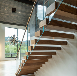 CBMMart <span class=keywords><strong>Escalier</strong></span> intérieur moderne personnalisé <span class=keywords><strong>Escalier</strong></span> flottant en bois massif de style américain pour nouvelle maison <span class=keywords><strong>ou</strong></span> rénovation - Product Image 2