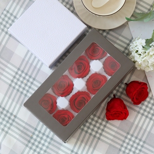 Cabezas de Rosa Preservadas de Alta Calidad, 4-5cm, 8 Piezas/Caja, Flor Natural Eterna para Arreglos Florales, Decoración de Bodas y Hogar - Product Image 3