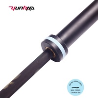 Barre d'haltères de musculation en zinc noir décorée par chromage Cerakote, 15-20 kg, 700-1000-1500 lb, pour équipement de gym et powerlifting