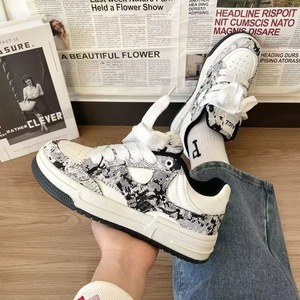 Baskets plateforme épaisses pour hommes et femmes, en toile à bords bruts, semelle épaisse, style <span class=keywords><strong>skate</strong></span> et décontracté blanc - Product Image 6