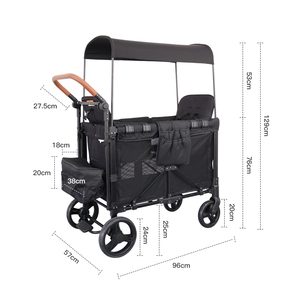 Xe đẩy trẻ em đôi khung nhẹ dưới 25 lbs để dễ dàng xử lý với hai trẻ em - Product Image 5