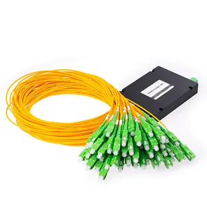 FTTH 1x64 Fiber Optic Equipment PLC Splitter Single Mode ABS Box Module Optical PLC Optic Splitter with SC-UPC/APC Connectors