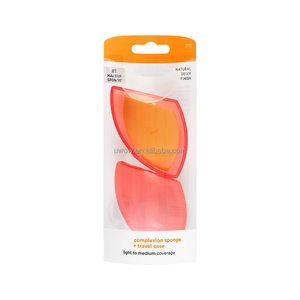 Éponge géante compostable en forme d'œil orange 1711 pour maquillage, applicateur dropshipping avec logo, emballage pour blender de maquillage - Product Image 1