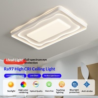 Plafonnier LED en acrylique et fer, nouveau modèle 2026, style crème, élégant, moderne, minimaliste, avec télécommande vocale, éclairage pour toute la maison